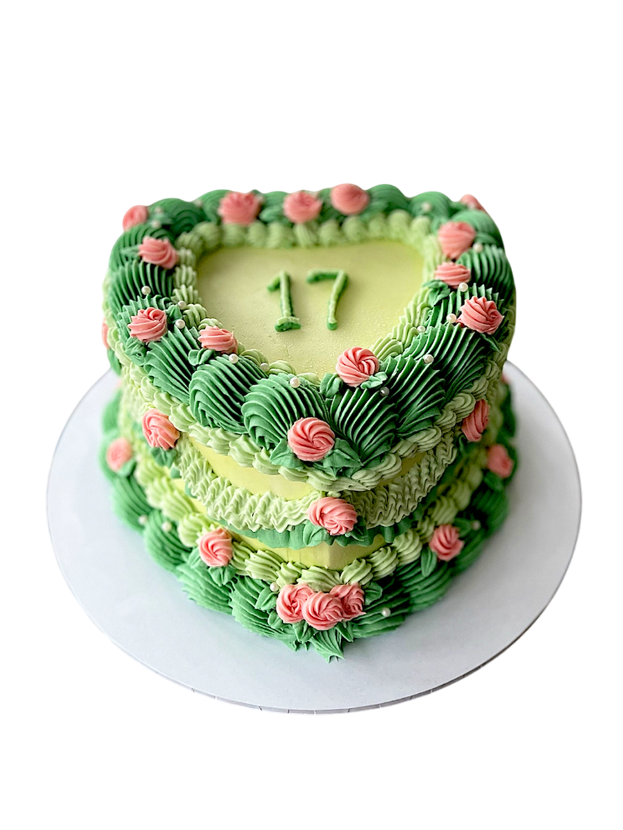 Vintage Heart Cake