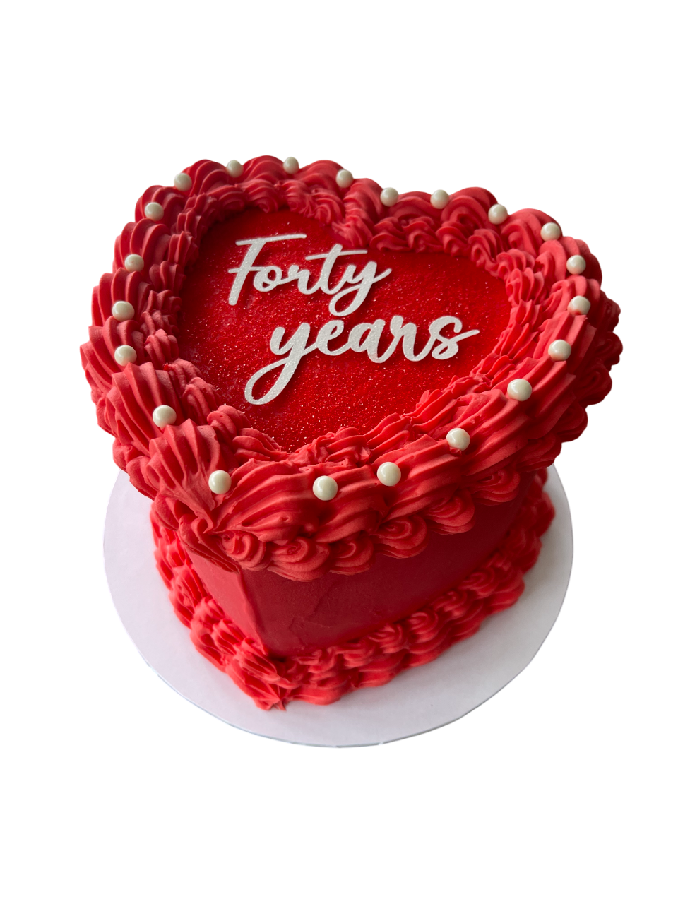 Glitter Heart Cake
